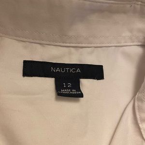 Nautica Boys' white Long Sleeve Dress Shirt